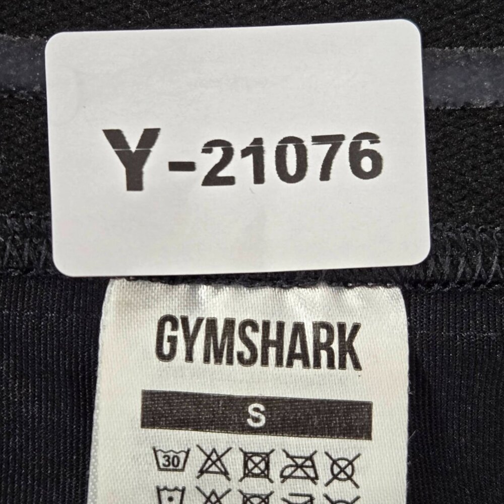 Gymshark Women Activewear Pants S Black Graphic Print Performance Crop Legging - Picture 8 of 10